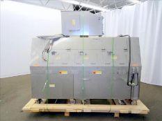 Kanemiya Plastic Bag Washer, Model KSW1545, with rubber pleated inclined feed conveyor. Cut costs