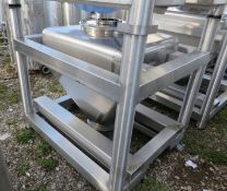 Tote Inc 12 CFT Bin.  90 Gallon Capacity, Stainless Steel.  36