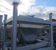 Tote Inc 12 CFT Bin.  90 Gallon Capacity, Stainless Steel.  36