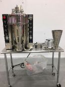 Fluid Air Fluid Bed Processor, Serial: SN10219. Comes with spare parts shown in photos. As shown