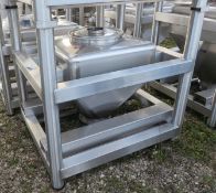 Tote Inc 10 CFT Bin.  75 Gallon Capacity, Stainless Steel.  32