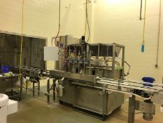 Oden Corporation Inline 5-Head Filler, Model Profill 3000, S/N PF3K-1953, (5) Waukesha Cherry