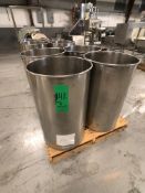 (4) S/S Ingredient Drums, 316 S/S, 18-1/2