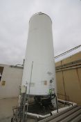 11,000 Gal. Vertical Liquid Nitrogen Tank, S/N TL-11000-B053, 65 PSI @ 100 F, Includes Piping &