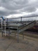 Steam Injection Hydro Tank, with Discharge Conveyor (NOTE: Missing Belt, Mounted on S/S Frame)