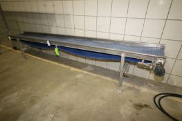 S/S Discharge Conveyor, with S/S Walls, Aprox. 13' L x 18