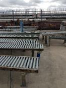 Lot of Assorted Gravity Roller Conveyor, with Steel Frames, Assorted Sizes