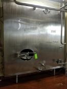 Tank 5000 gal with ammonia cooling jacket, (2) top-mount vertical agitation, CIP spray balls,