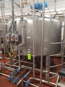 Processing tank 1000 gal with jacket: cooling & heating; with low and high speed agitator (Located