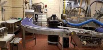 Nercon 2 Piece Infeed and Outfeed Conveyor, Approx. 11’L x 18”W, 180 Degree Inclined Conveyor,