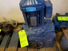 Electric motor with gear box; 2HP; 230/460V (Located in Dixon, Illinois) (Rigging and Handling
