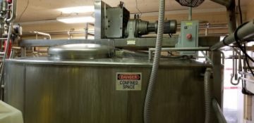 Stoelting Autovat 40,000 lb. Double O S/S Cheese Vat, Jacketed, with 5hp 1725 rpm 208/230-460