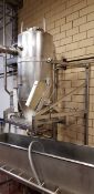 4’H x 20”W S/S Cheese Cyclone, Mounted on S/S Bracket, Stoelting Curd Blower System, with 25hp