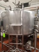 Processing tank 1000 gal with jacket: cooling & heating; with top-mount sweep/scrape low and high