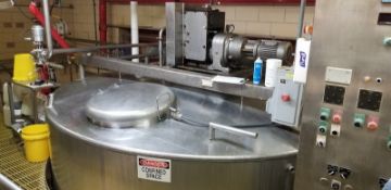 Stoelting Autovat 40,000 lb. Double O S/S Cheese Vat, Jacketed, with 5hp 1725 rpm 208/230-460V 3