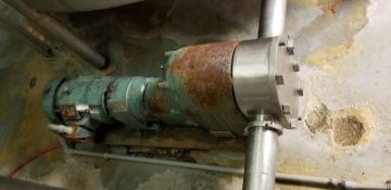Tri Clover PR300 Positive Displacement Curd Pump, with 4” CT S/S Lead, Approx. 5hp Drive Motor ***