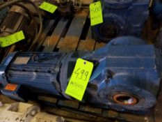 Electric motor with gear box; 3HP; 230/460V (Located in Dixon, Illinois) (Rigging and Handling