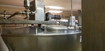Stoelting Autovat 40,000 lb. Double O S/S Cheese Vat, Jacketed, with 5hp 1725 rpm 208/230-460V 3