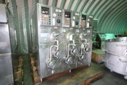 Crepaco 3-Barrel S/S Ice Cream Freezer, S/N D-4645-W3126, with Gauges and Valves, Includes Some