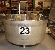 2013 Loos Portable S/S Round Column Dump Tote, Model 1121-001, S/N 1121-001-1212-9, with Plastic