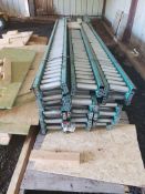 Like NEW Floor Mounted 10 ft. L Roller Conveyor, with 7