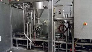 Modern Packaging 4-Wide Cup Filler, SN MP637, with Yogurt & Milk Nozzels,