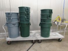 Rubbermaid Brute 32 Gallon Food Handling Containers & Lids, Black