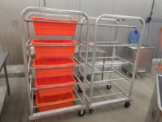 Heavy Duty Welded Aluminum Tote Dollies for Lug Totes, 28
