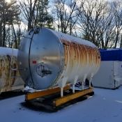 Cherry Burrell 5000 Gallon Capacity Insulated Horizontal Storage Tank,