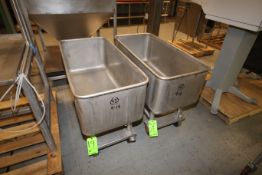 S/S Portable Totes, Internal Dims.: Aprox. 42