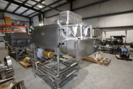 Mepaco S/S Dual Ribbon Blender, with (2) Baldor 7.5 hp Motors, 1770 RPM, Internal Compartment Dims.: