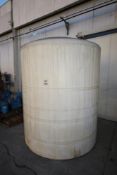 1,400 Gal. Vertical Plastic Storage Tank, Overall Dims.: Aprox. 83