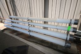 Transfer Hose Rack & Storage, (4) Plastic Storage Tubes, Mounted on S/S Rack