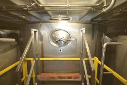 Aprox. 17,000 Gal. S/S Single Wall Vertical Storage Tank, Overall Tank Dims.: Aporx. 15' Tall x