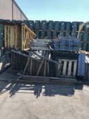 Misc. Drive In Pallet Rack Parts, with Uprights & Cross Beams