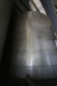 150,000 Gal. Single Wall S/S Holding Tank, Aprox. 32' Dia., with Side Man Hole & S/S Butter Fly
