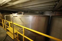 12,998 Gal. S/S Single Wall Vertical Storage Tank, Overall Dims.: Aprox. 15' 3