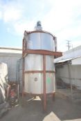 Aprox. 2,000 Gal. S/S Vertical Single Wall Mix Tank, Tank Dims.: Aprox. 112