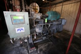 FES 100 hp Screw Ammonia Compressor, M/N 65, S/N 1213962, R-717 Refrigerant, with 3600 RPM Motor,