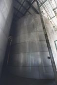 150,000 Gal. Single Wall S/S Holding Tank, Aprox. 32' Dia., with Side Man Hole & S/S Butter Fly