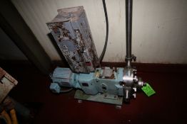 Waukesha 3 hp Positive Displacement Pump, Size 60, S/N 89593 SS, 2