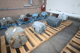 Assorted Motors, 1-Fairbanks 50 hp Motor, 1125 RPM, 208-230/460 Volts, 1-Marathon 350 hp/400 hp