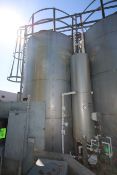 5,500 Gal. Vertical Single Wall Tank, with Associated Piping and Sensors