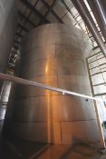 BULK BID: (16) 150,000 Gal. Single Wall S/S Holding Tanks, Aprox. 32' Dia., with Side Man Hole & S/S