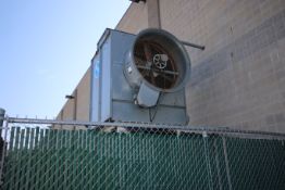 BAC Single Fan Evaporator Condenser, Mounted on Aprox. 13' H Mild Steel Frame & Platform