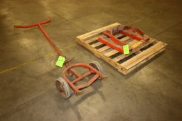 Wesco Barrel Forklift Attachment, 1,500 Capacity, with 2-Wheel Barrel Dullie