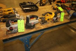 (3) Porter Cable Jig Saws, Type 1, with 1-with Power Cord, 2-Requires 20V Lithium Battery, (1)