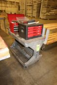 Akro-Mile Portable Cart with Craftsman Tool Box with Contents, Includes Tooling Drills, Assorted