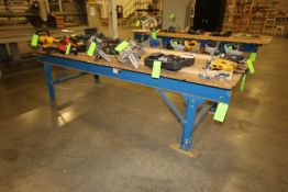 Shop Tables, with Wooden Tops, Overall Dims.: Aprox. 126