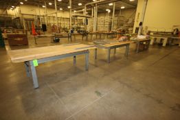 Shop Tables, with Wooden Tops, Overall Dims.: Aprox. 8' L x 48